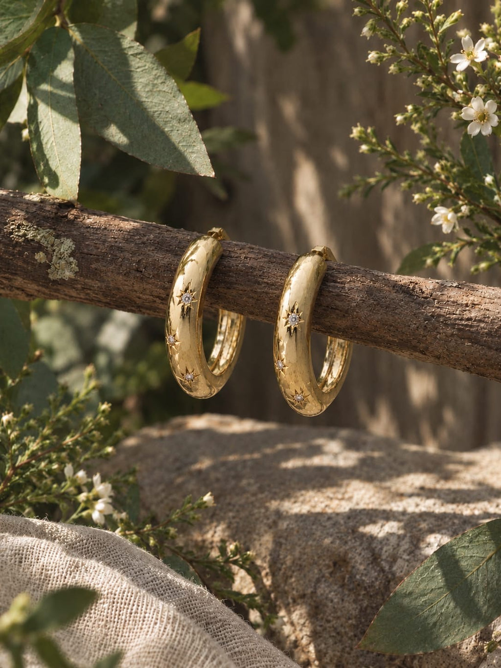 Starry Night Sky Hoops