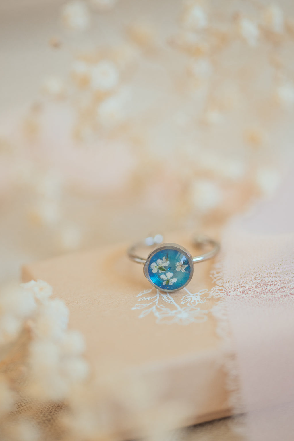 Teal Flora Ring