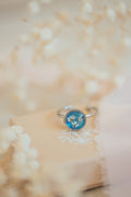 Teal Flora Ring