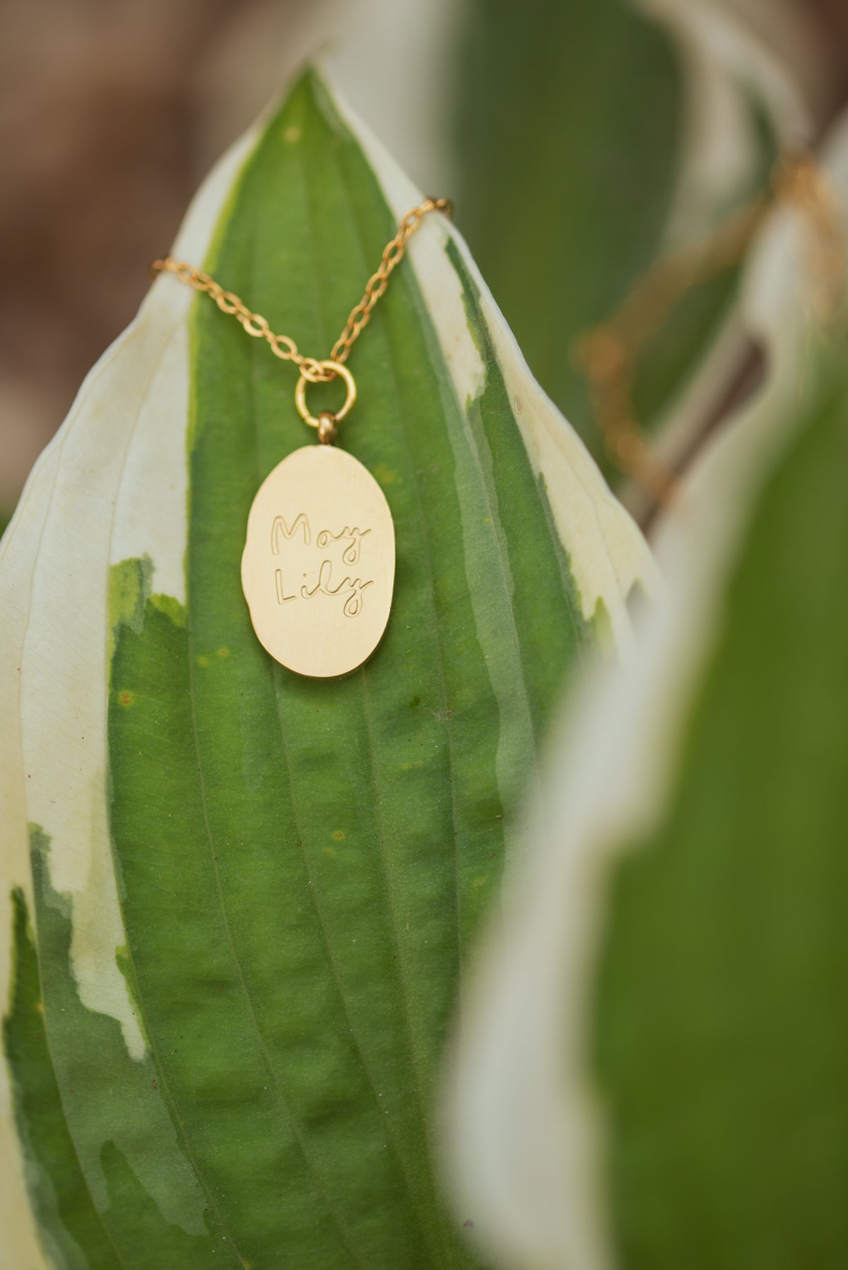 Birthflower Pebble Necklace