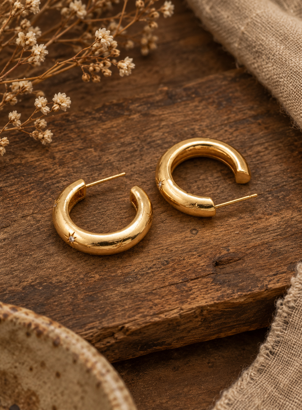 Starry Night Sky Hoops